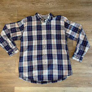 Tommy Hilfiger Men's Casual Blue Plaid Button Down Size XL Classic Fit  EUC